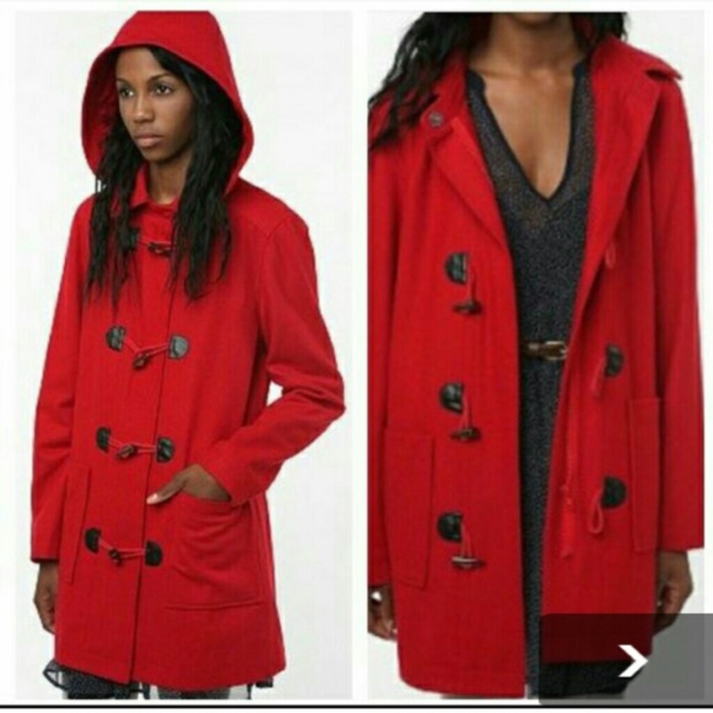 Collective Red Peacoat, XS Women's Jacket